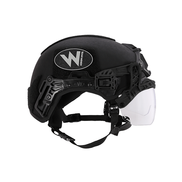 black football helmet with visor EXFIL® Visor – Team Wendy