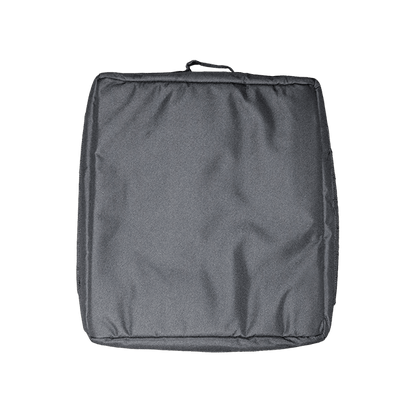 Gray seat cover on a white background